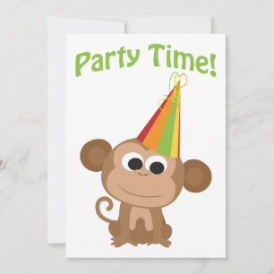 Party Time! Invitation de la fête du singe