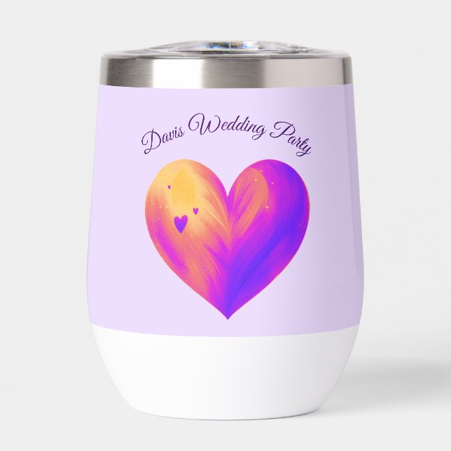 Paruline à vin de coeur personnalisée (Avant)