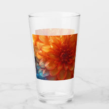 Paruline en verre de Dahlia rouge vif
