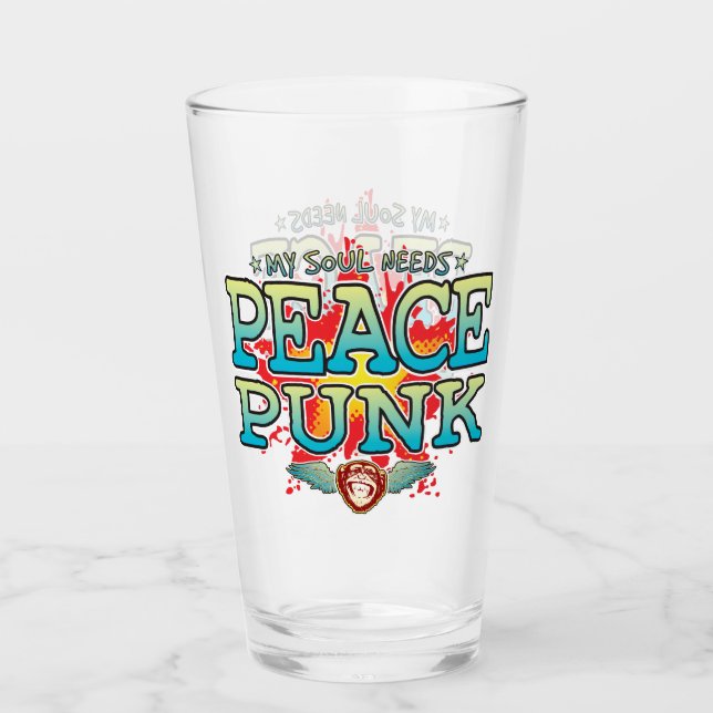 Paruline en verre de Peace Punk (Devant)