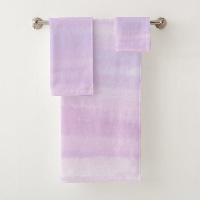 Parure de serviettes de bain La rose de lavande es (En situation)