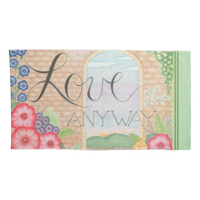 Parure de taies d'oreiller King Size Love Anyway (Dos-Droit)