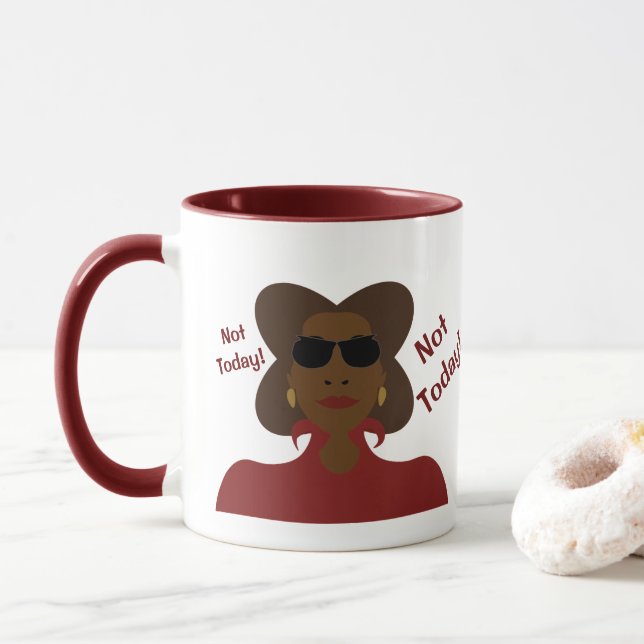 Pas aujourd'hui Café Mug (Avec donut)