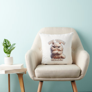 Pas aujourd'hui Chat Grumpy Humain Jeter Oreiller 