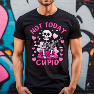 Pas aujourd'hui Cupidé anti-Saint-Valentin T-shirt