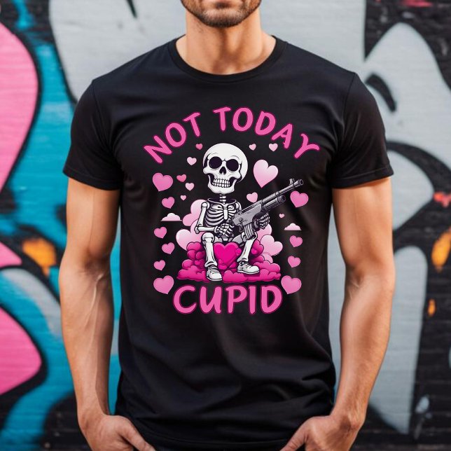Pas aujourd'hui Cupidé anti-Saint-Valentin T-shirt (Créateur téléchargé)