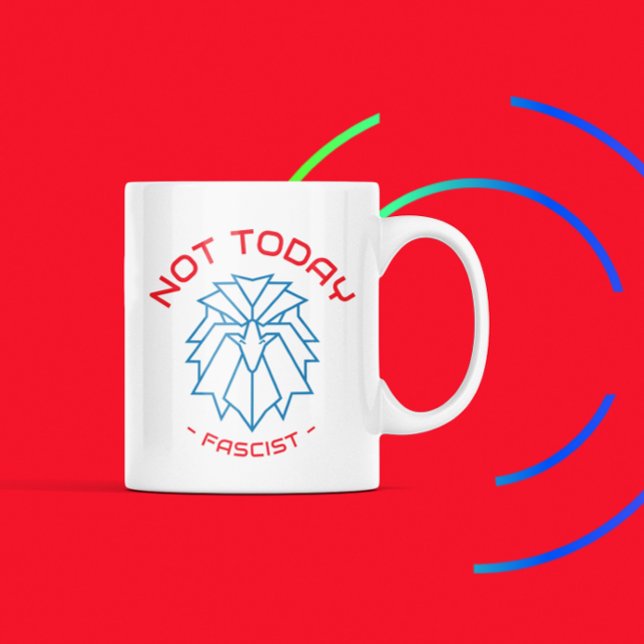 Pas aujourd'hui, fasciste - Bold Eagle Classic Mug (Créateur téléchargé)