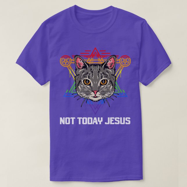 pas aujourd'hui jésus LGBT Cat Premium T-shirt (Design devant)
