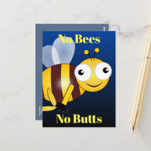 Pas d'abeilles Pas de boutons Carte postale