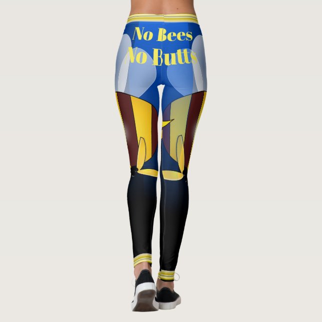 Pas d'abeilles Pas de boutons Leggings (Dos)