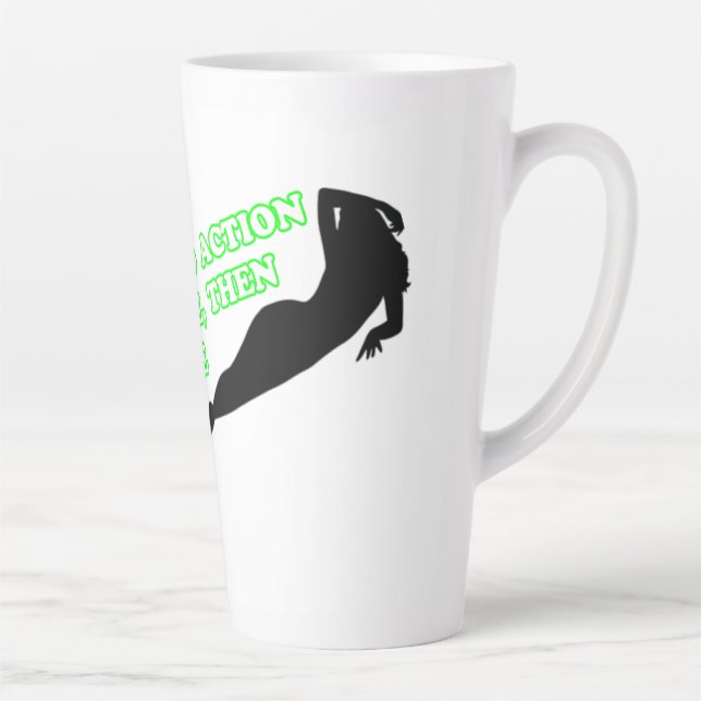 Pas d'action, pas de débat latte Mug (Droite)