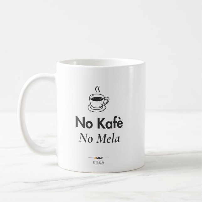 Pas de café, pas de vie | Tasse à café maltaise |  (Gauche)