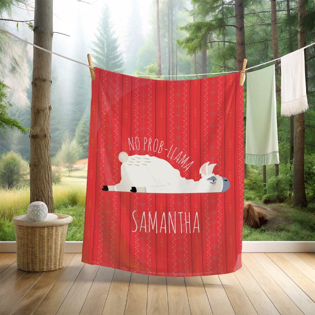 Pas De Couverture Llama Prob-Llama Drôle (Snuggle with your ver lazy llama blanket!
)