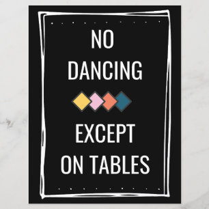 Pas de danse sauf sur les tables