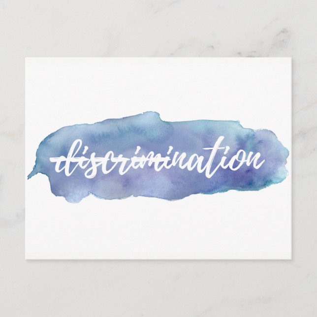 Pas de discrimination dans ce pays Carte postale (Devant)