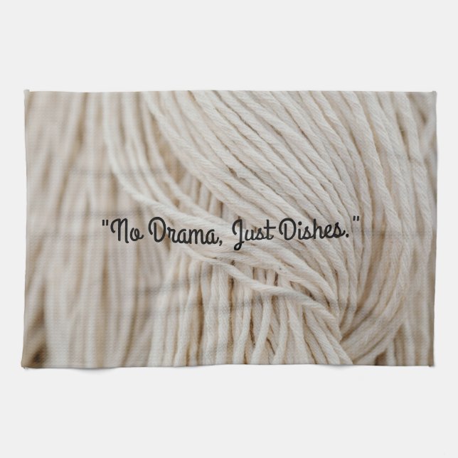 Pas De Drame, Juste Des Plats Serviette De Cuisine (Horizontal)