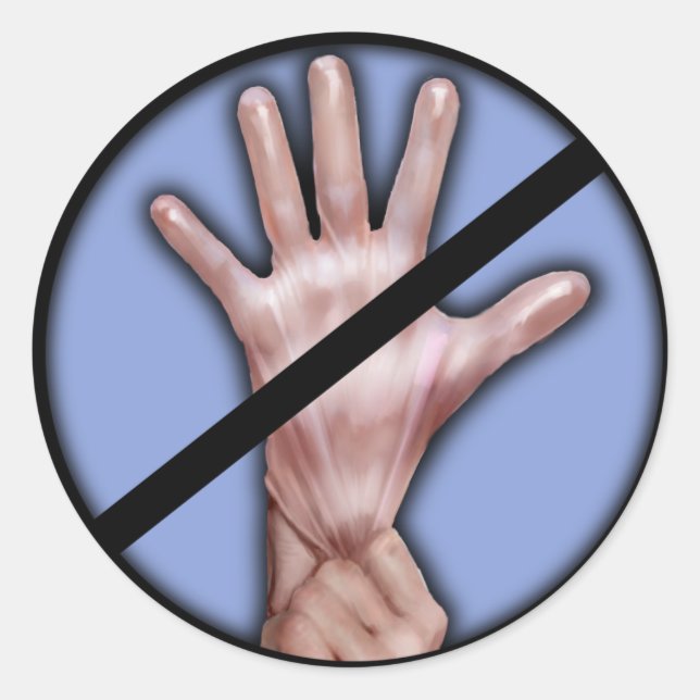 Pas de gants en caoutchouc ! Autocollant (Devant)