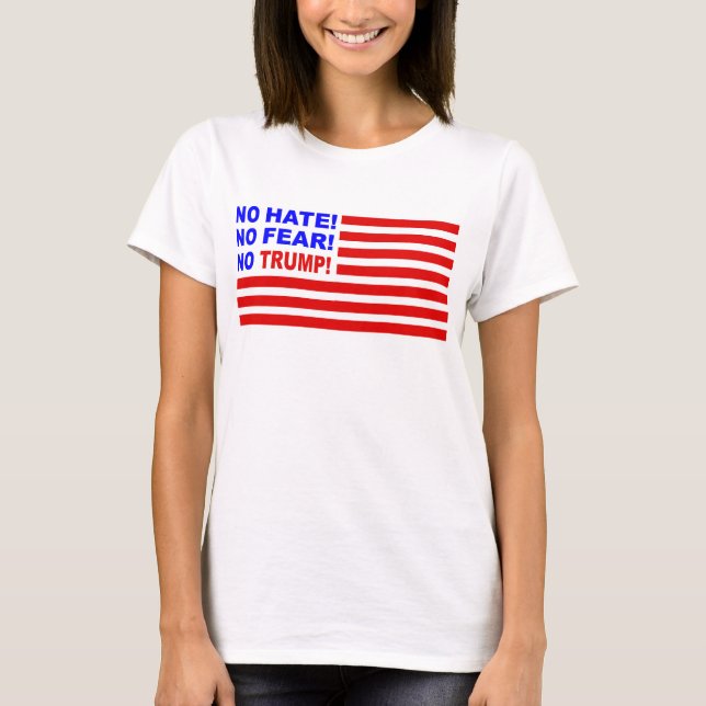 Pas de haine, pas de peur, pas de t-shirt Trump Fl (Devant)