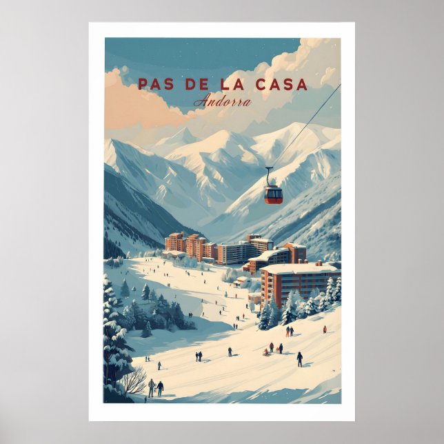 Pas de la Casa Village d'hiver et impressions de s (Devant)