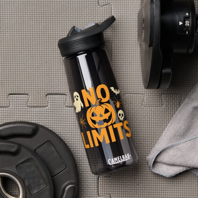 Pas de limites Halloween Sport Bouteille d'eau (Salle de sport (pivoté))