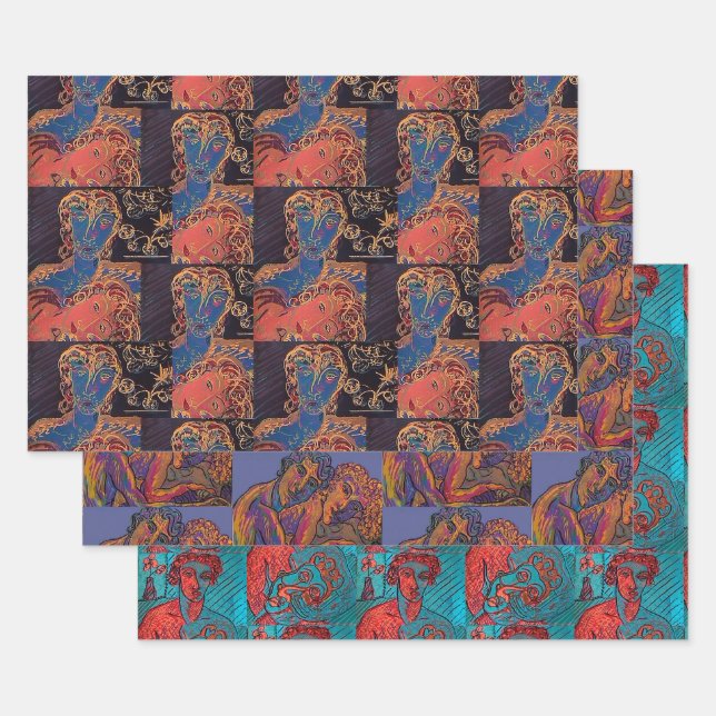 Pas de morceaux coquins ! Papier cadeau 3 feuilles (Lot)