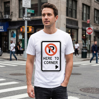 Pas De Parking Pour Les T-Shirt Hommes De Coin