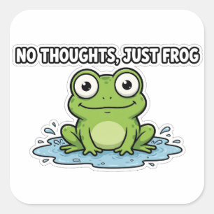 Pas de pensées, juste une grenouille — Autocollant