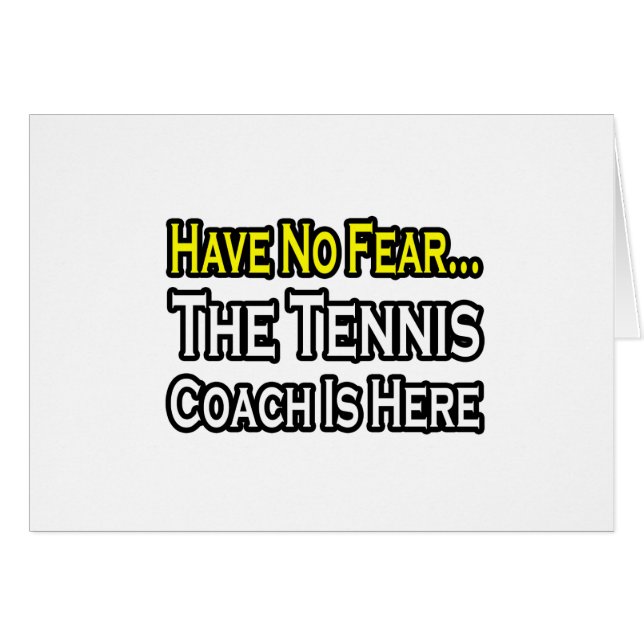 Pas De Peur...Entraîneur De Tennis (Devant horizontal)