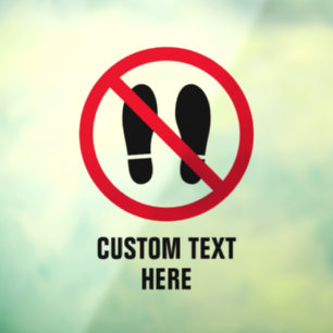 Pas de pied interdit pas de chaussures panneau clo