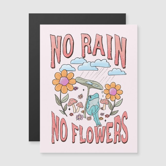 "Pas de pluie, pas de fleurs" | Floral inspirant (Devant / Derrière)