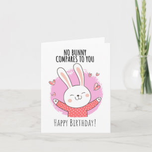 Pas De Puns Bunny Carte Anniversaire