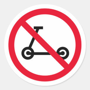 Pas de scooters électriques permis autocollants de