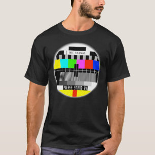 Pas de signal Vieux écran TV Funny T-shirts - s'il