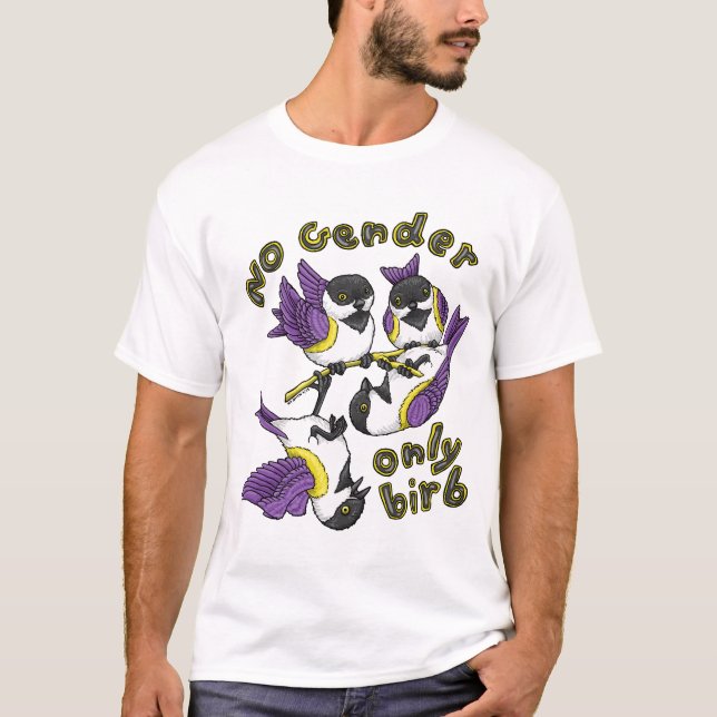 Pas de T-shirt d'oiseau uniquement pour le genre (Devant)