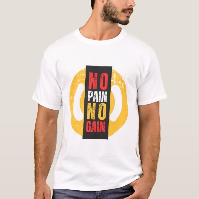 Pas de T-shirt pour la typographie de douleur (Devant)