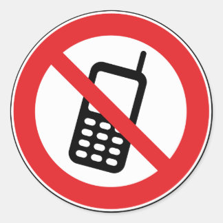 Pas de téléphones portables autorisés Stickers