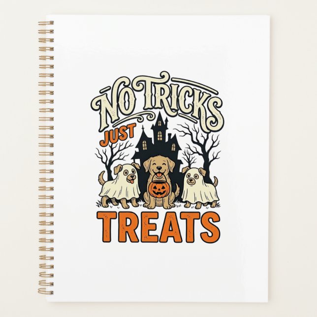 Pas de tours juste des friandises Halloween Chien  (Devant)