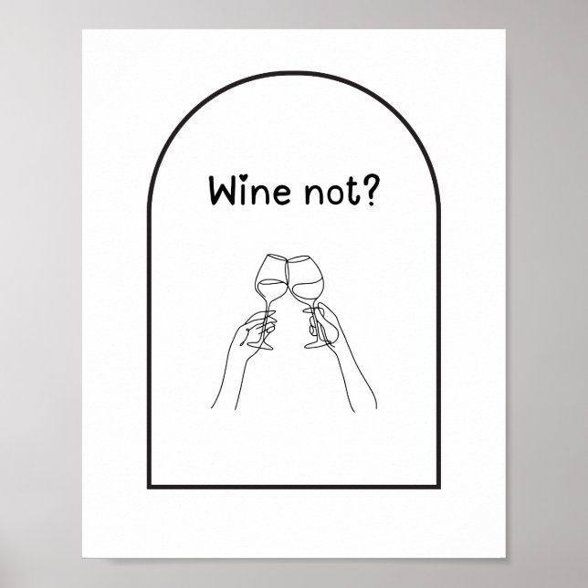 Pas de vin ? Affiche de vin (Devant)