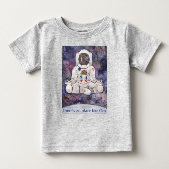 Pas d'endroit comme Om Astronaut T-shirt en coton  (Devant)