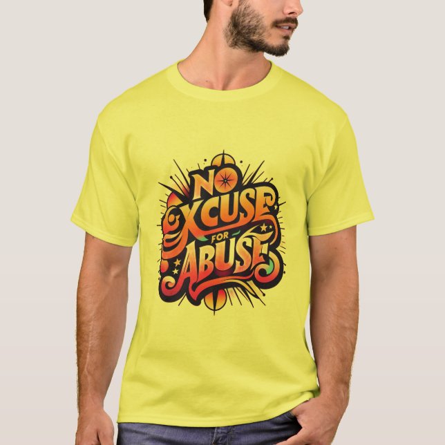 Pas d'excuse pour la violence – T-Shirt contre la  (Devant)