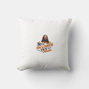 Pas d'Halloween Oui Jésus Coussin