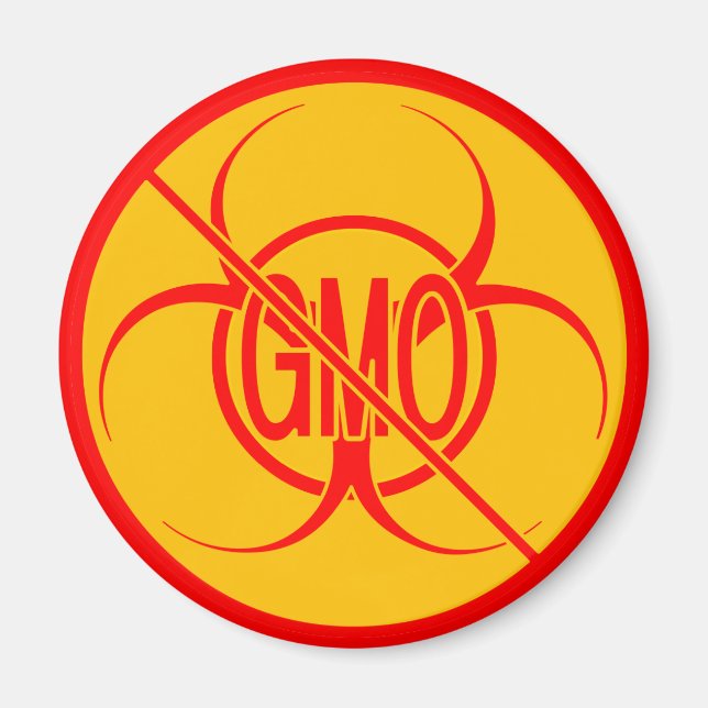 Pas d'OGM Magnets Biodanger Pas d'OGM Frigo Magnet (Devant)