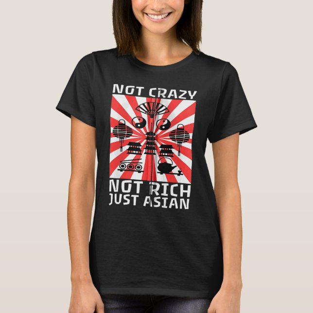 Pas fou pas riche juste asiatique Sweat - shirt à  (Devant)
