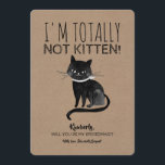Pas Kitten Funny Bridesmaid Proposition Invitation<br><div class="desc">Proposition amusante d'une domestique avec illustration de chat</div>