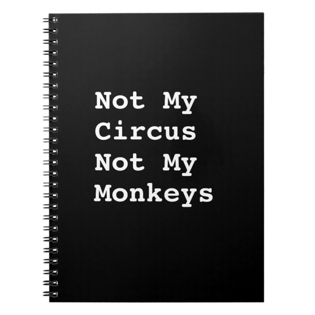 Pas mon cirque pas mes singes Carnet (Devant)