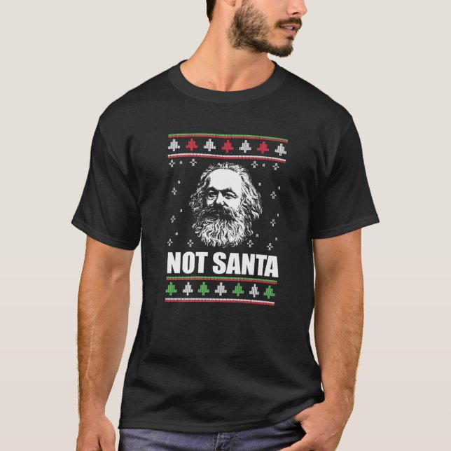 PAS PÈRE NOËL Karl Marx Ugly Christmas Sweat Xmas  (Devant)