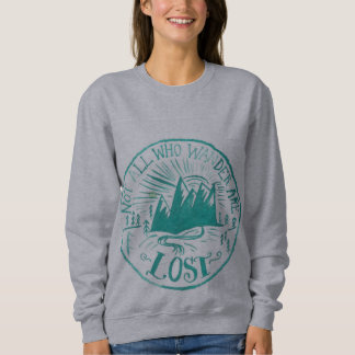 "pas tout ce qui errent est" sweatshirt gris perdu