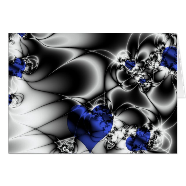 Pas tout est les coeurs noirs et blancs et bleus (Devant horizontal)