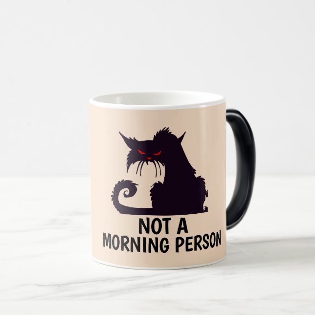 PAS UN MATIN PERSONNE CAT CAFÉ MUGS (Devant droit)