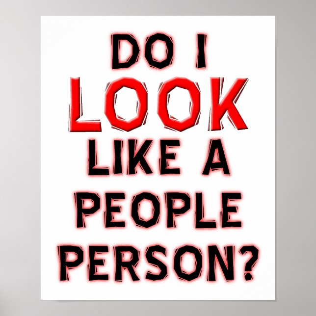 Pas une affiche drôle de personne pour les gens (Devant)
